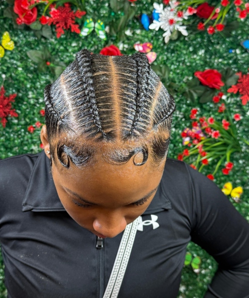 STITCH CORNROWS $20 EACH BRAIDS